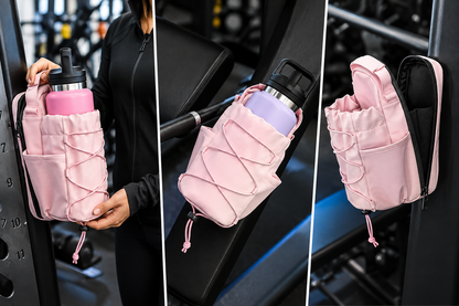 Magnetic Gym Bottle Bag – Hands-Free Bottle & Essentials Holder