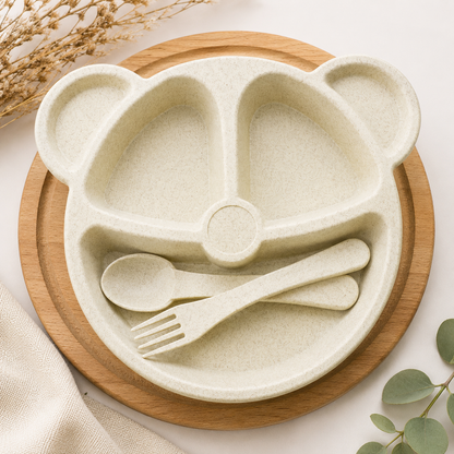 IANVY™ Panda Silicone Feeding Set