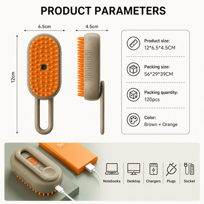 LumaFur™ Electric Mist Grooming Brush