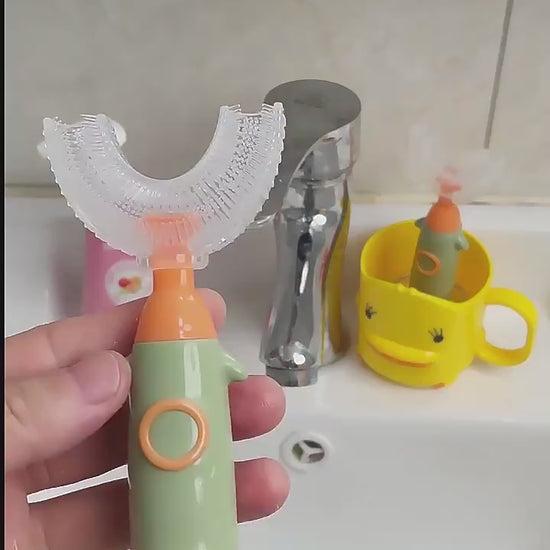 New Manual Children's U-shaped Toothbrush Silicone